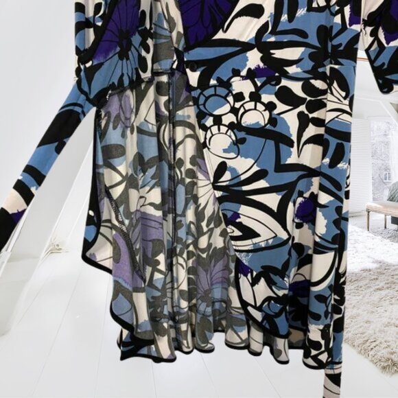 Tiana B. Floral Wrap Dress | Size M | 3/4 Sleeve True Wrap – Effortlessly Chic - Picture 11 of 16